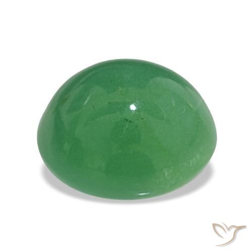 Chrysoprase Gemstone in 11.2 x 10.2 mm Size for Sale, Chrysoprase Stone in Shamrock Green Color