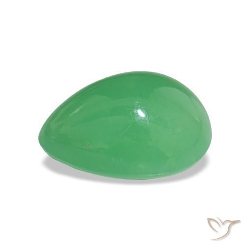 Chrysoprase Gemstone in 9.8 x 7.3 mm Size for Sale, Chrysoprase Stone in Medium Green Color
