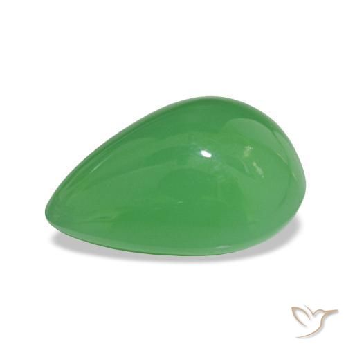 Chrysoprase Gemstone in 11.9 x 8.7 mm Size for Sale, Chrysoprase Stone in Medium Green Color