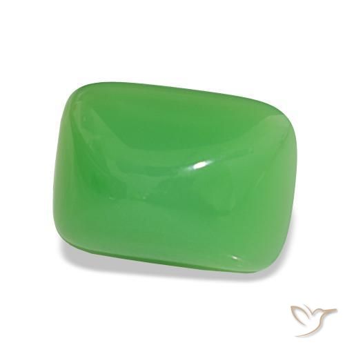 8.28 ct Green Chrysoprase Stone, Natural Chrysoprase in Baguette Sugarloaf Cabochon Shape for Sale