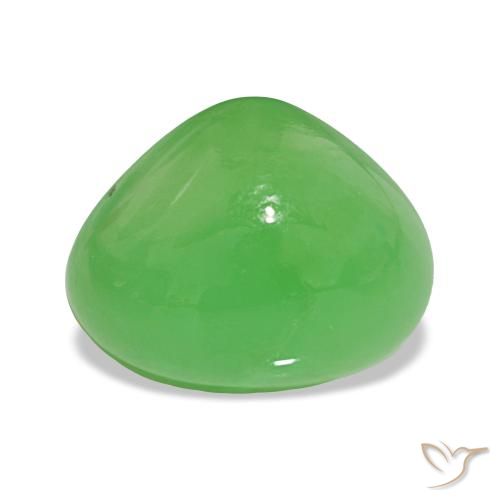 5.80ct Lively Green Chrysoprase, Pear Shape, Opaque