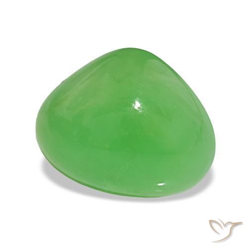 5.80 ct Green Chrysoprase Stone, Natural Chrysoprase in Pear Cabochon Shape for Sale