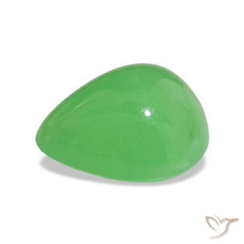 Chrysoprase Gemstone in 10.5 x 8.7 mm Size for Sale, Chrysoprase Stone in Lively Green Color