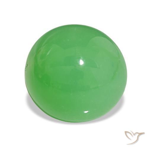 7.50 ct Green Chrysoprase Stone, Natural Chrysoprase in Oval Cabochon Shape for Sale
