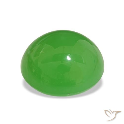 Chrysoprase Gemstone in 11.1 x 10.4 mm Size for Sale, Chrysoprase Stone in Lively Green Color