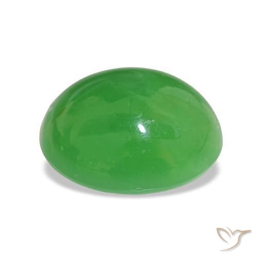 Chrysoprase Gemstone in 14 x 12 mm (calibrated) Size for Sale, Chrysoprase Stone in Lively Green Color