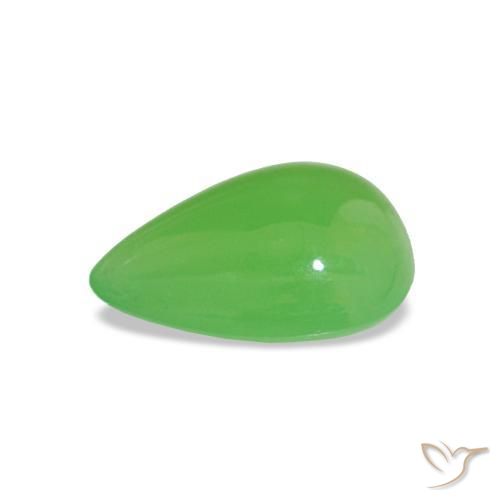 Chrysoprase Gemstone in 9.3 x 6.5 mm Size for Sale, Chrysoprase Stone in Lime Green Color