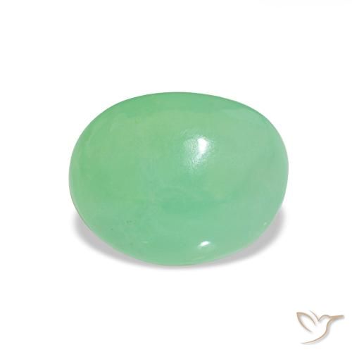 2.52ct Light Green Chrysoprase, Oval, Translucent