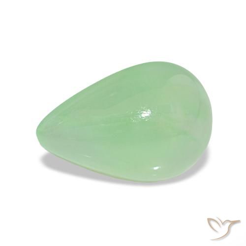 3.07ct Light Pear Green Chrysoprase, Pear Shape, Translucent