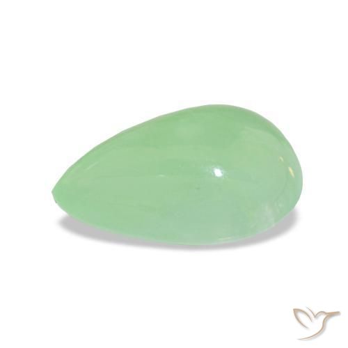Chrysoprase Gemstone in 12 x 8 mm (calibrated) Size for Sale, Chrysoprase Stone in Light Pear Green Color