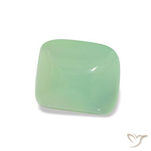 1.48 ct Green Chrysoprase Stone, Natural Chrysoprase in Baguette Sugarloaf Cabochon Shape for Sale