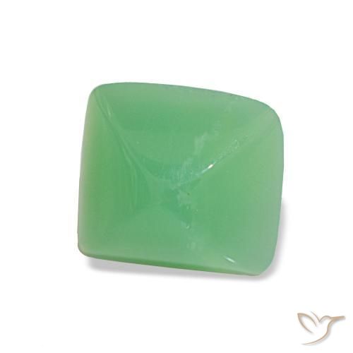 1.67 ct Green Chrysoprase Stone, Natural Chrysoprase in Baguette Sugarloaf Cabochon Shape for Sale