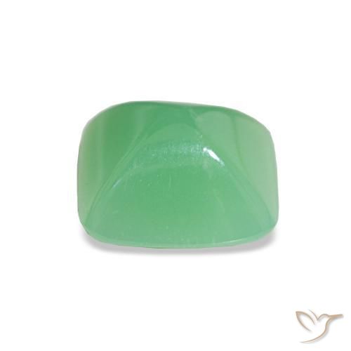 Chrysoprase Gemstone in 7.9 x 7.3 mm Size for Sale, Chrysoprase Stone in Pale Yellowish Green Color