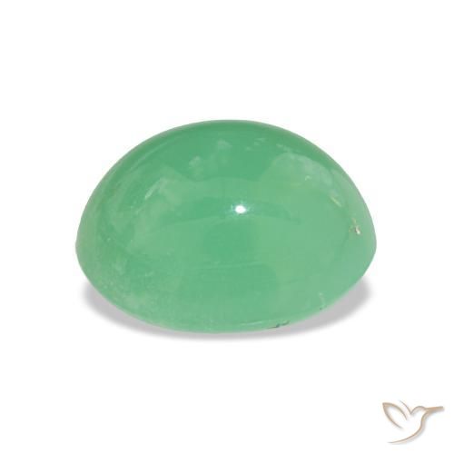Chrysoprase Gemstone in 10.4 x 8.9 mm Size for Sale, Chrysoprase Stone in Light Green Color