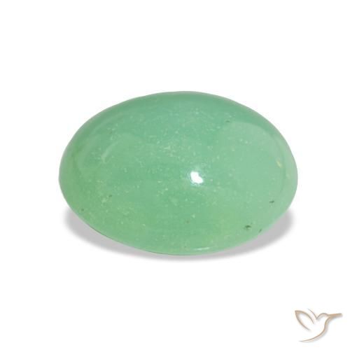 Chrysoprase Gemstone in 10 x 8.6 mm Size for Sale, Chrysoprase Stone in Medium Green Color