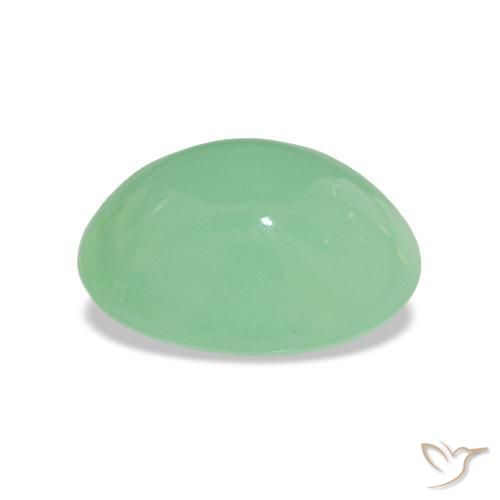 Chrysoprase Gemstone in 10 x 8 mm (calibrated) Size for Sale, Chrysoprase Stone in Pistachio Green Color