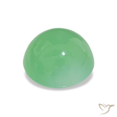 Chrysoprase Gemstone in 8 mm (calibrated) Size for Sale, Chrysoprase Stone in Pale Yellowish Green Color
