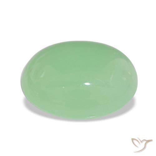 Chrysoprase Gemstone in 13 x 11 mm (calibrated) Size for Sale, Chrysoprase Stone in Medium Green Color