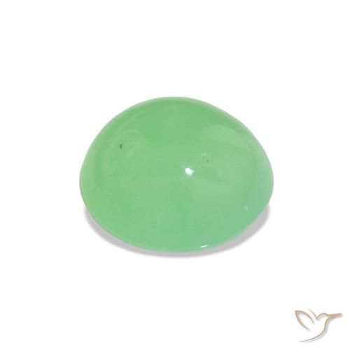 Chrysoprase Gemstone in 7.5 mm (calibrated) Size for Sale, Chrysoprase Stone in Pale Yellowish Green Color