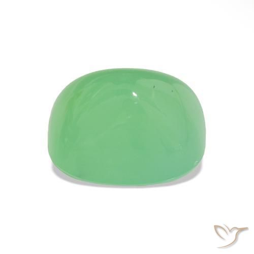 Chrysoprase Gemstone in 9.6 x 7.6 mm Size for Sale, Chrysoprase Stone in Light Green Color