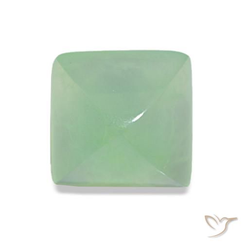 2.80 ct Green Chrysoprase Gemstone, Chrysoprase Gem in Baguette Sugarloaf Cabochon Shape for Sale.
