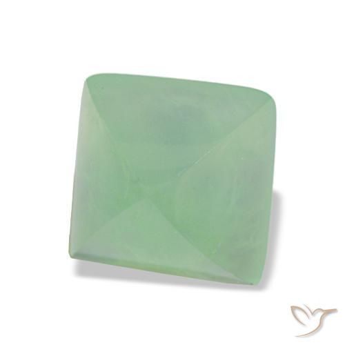 2.80 ct Green Chrysoprase Stone, Natural Chrysoprase in Baguette Sugarloaf Cabochon Shape for Sale