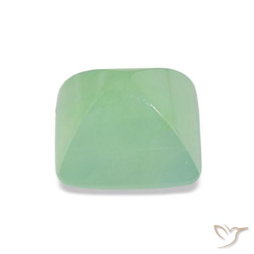 Chrysoprase Gemstone in 8.5 x 8.4 mm Size for Sale, Chrysoprase Stone in Warm Green Color