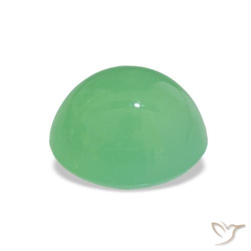 Chrysoprase Gemstone in 7.5 x 6.2 mm Size for Sale, Chrysoprase Stone in Light Green Color