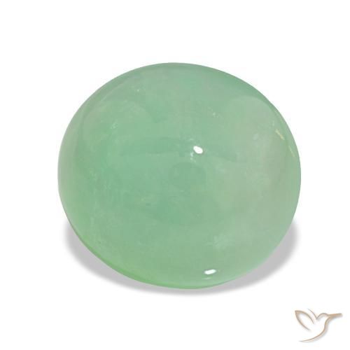 6.64 ct Green Chrysoprase Stone, Natural Chrysoprase in Oval Cabochon Shape for Sale