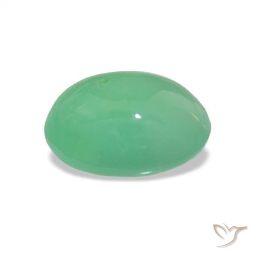 Chrysoprase Gemstone in 8.5 x 6.6 mm Size for Sale, Chrysoprase Stone in Pistachio Green Color