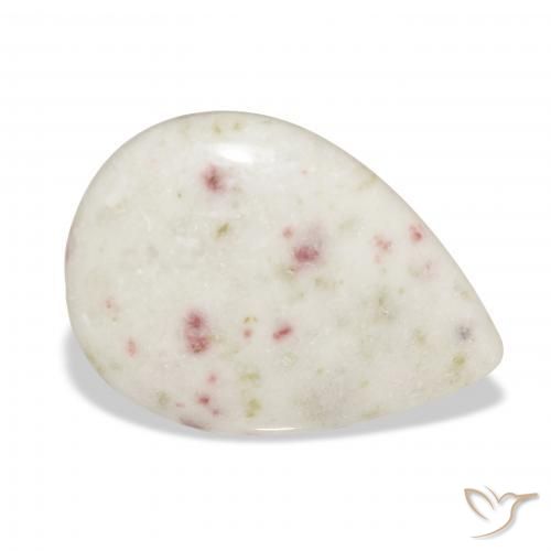 21.92 ct Multicolor Cinnabar Stone, Natural Cinnabar in Pear Cabochon Shape for Sale