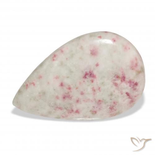 17.31 ct Multicolor Cinnabar Gemstone, Cinnabar Gem in Pear Cabochon Shape for Sale.