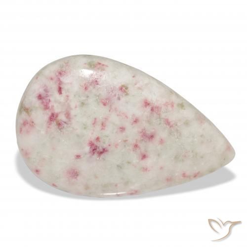 17.31 ct Multicolor Cinnabar Stone, Natural Cinnabar in Pear Cabochon Shape for Sale