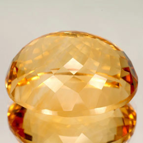 Citrine Gemstone in 21.3 x 17.2 mm Size for Sale, Citrine Stone in Yellow Golden Color