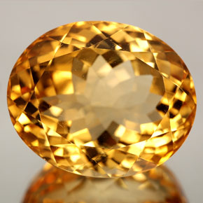 27.06 ct Orange Citrine Gemstone, Citrine Gem in Oval Facet Shape for Sale.