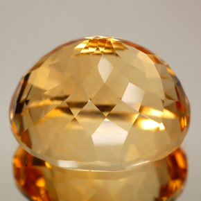 Citrine Gemstone in 19.9 x 16.4 mm Size for Sale, Citrine Stone in Golden Orange Color
