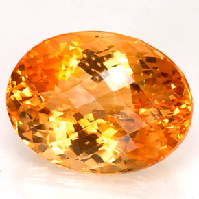 13.06 ct Yellow Citrine Gemstone, Citrine Gem in Oval Checkerboard Shape for Sale.