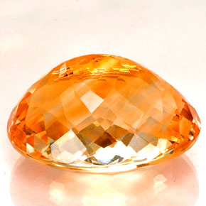 Citrine Gemstone in 17.2 x 13 mm Size for Sale, Citrine Stone in Yellow Golden Color