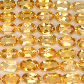 23.10 ct Yellow Citrine Gemstone, Citrine Gem in Oval Facet Shape for Sale.