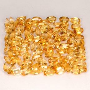 19.80 ct Yellow Citrine Stone, Natural Citrine in Oval Facet Shape for Sale