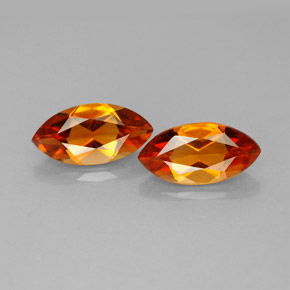1.97 ct Yellow Citrine Gemstone, Citrine Gem in Marquise Facet Shape for Sale.