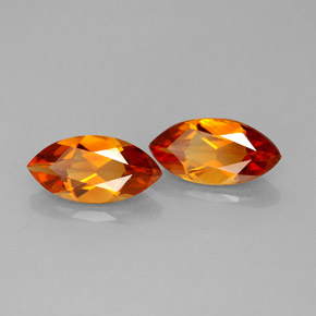 1.97 ct Yellow Citrine Stone, Natural Citrine in Marquise Facet Shape for Sale