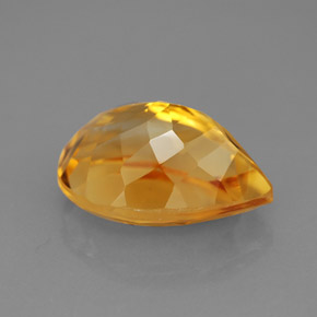 Citrine Gemstone in 14.2 x 10 mm Size for Sale, Citrine Stone in Yellow Golden Color