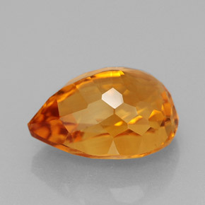Citrine Gemstone in 11 x 8.2 mm Size for Sale, Citrine Stone in Yellow Orange Color
