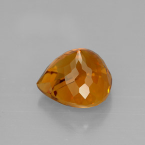Citrine Gemstone in 9.6 x 9.1 mm Size for Sale, Citrine Stone in Yellow Orange Color