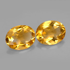 4.19 ct Yellow Citrine Stone, Natural Citrine in Oval Facet Shape for Sale