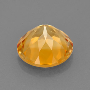 Citrine Gemstone in 9 mm (calibrated) Size for Sale, Citrine Stone in Yellow Golden Color