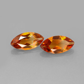 1.81 ct Orange Citrine Gemstone, Citrine Gem in Marquise Facet Shape for Sale.