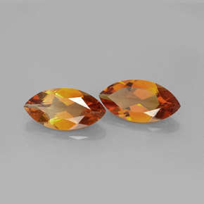 1.81 ct Orange Citrine Stone, Natural Citrine in Marquise Facet Shape for Sale