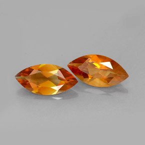 1.71 ct Orange Citrine Stone, Natural Citrine in Marquise Facet Shape for Sale